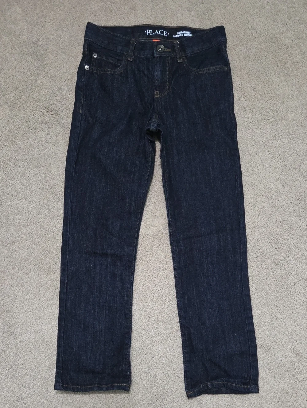 Boys Dark Blue Straight Jeans